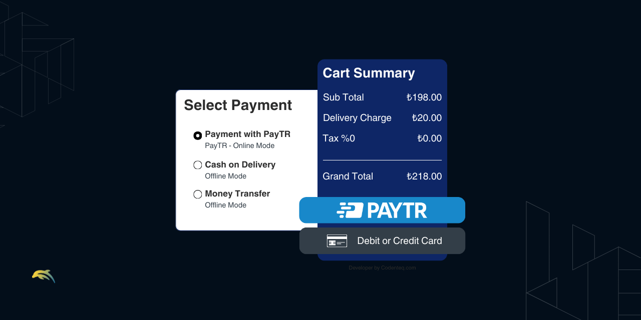 Laravel E-ticaret için PayTR Ödeme Ağ Geçidi
